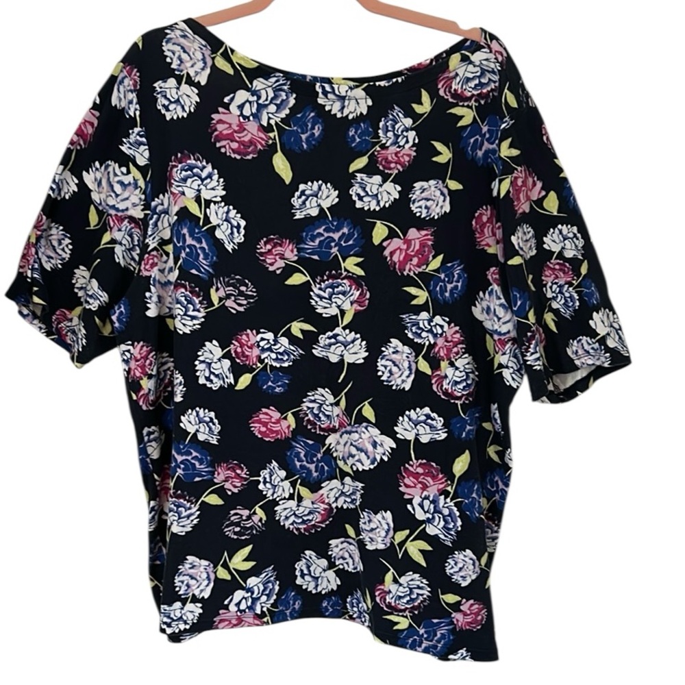 🟢 Charter Club floral t shirt pima cotton luxury woman Macy’s brand 3X - Picture 3 of 8